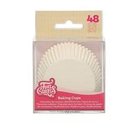 FunCakes Baking Cups, Caissettes à Cupcakes et Muffins, White, 48 Pièces | Pour muffins et cupcakes, Résistantes à la graisse, Papier de qualité alimentaire, Ø 5 cm, 3,2 cm de Hauteur