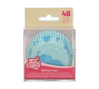 FunCakes Baking Cups, Caissettes à Cupcakes & Muffins, Baby Blue, 48 Pièces | Pour muffins et cupcakes, Résistantes à la graisse, Papier de qualité alimentaire, Ø 5 cm, 3,2 cm de Hauteur
