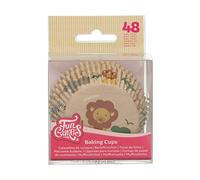 FunCakes Baking Cups, Caissettes à Cupcakes, Safari Animals, 48 Pièces | Pour muffins et cupcakes, Résistantes à la graisse, Papier de qualité alimentaire, Ø 5 cm, 3,2 cm de Hauteur