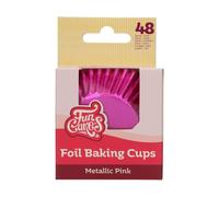 FunCakes Baking Cups Foil, Metallic Pink, 48 Pièces