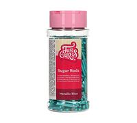 FunCakes Bâtonnets de Sucre Métalliques XL Bleu:Sprinkles gâteau, bon goût, parfait pour la décoration de gâteau, Sprinkles Cupcake 70 g