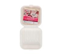 FunCakes Bento Cake Box, Lot de 10, 15x15 cm - Boîte à Gâteau pour Transport Pâtisseries Desserts Tartes - Blanc