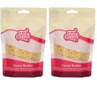 FunCakes Beurre de Cacao Drops: 100% végétale, peuvent être utilisées lors de la fabrication de chocolats, dilue les déco melts fondus. 200 g. (Lot de 2)