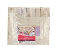 FunCakes Boîte à Gâteau Pure: Design aspect bois, Avec fenêtre, Convient aux gâteaux décorés, 36x25x8 cm, 2 boîtes