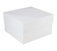 FunCakes Boîte à gâteau Vierge 30 cm x 30 cm x 15 cm, Carton, Blanc, 30 x 30 x 15 cm