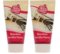 FunCakes Bourbon Pâte de Vanille Tube 50 ml - Arôme de Pâtisserie Classique, Véritable Vanille pour Crèmes, Gâteaux, Glaçages, Biscuits, Tartes - Halal, Adapté aux Végétariens et aux Végétaliens