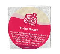 FunCakes Cake Board Carré 10 x 10 cm - Argent : Carré Cake Board, Base pour gâteau, Haute qualité, Aspect luxueux, 1 pièce.