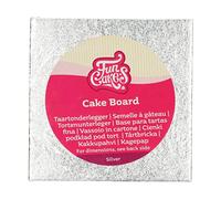 FunCakes Cake Board Carré 12,5 x 12,5 cm - Argent : Cake Board carré, Base pour gâteau, Haute qualité, Aspect luxueux, 1 pièce.