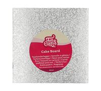 FunCakes Cake Board Carré 17,5 x 17,5 cm - Argent : Carré Cake Board, Base pour gâteau, Haute qualité, Aspect luxueux, 1 pièce.