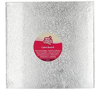 FunCakes Cake Board Carré 30,5 x 30,5 cm - Argent : Cake Board carré, Base pour gâteau, Haute qualité, Aspect luxueux, 1 pièce.