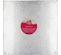 FunCakes Cake Board Carré 33 x 33 cm - Argent : Cake Board carré, Base pour gâteau, Haute qualité, Aspect luxueux, 1 pièce.