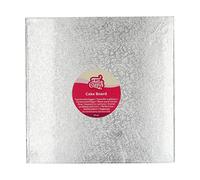 FunCakes Cake Board Carré 35,6 x 35,6 cm - Argent : Carré Cake Board, Base pour gâteau, Haute qualité, Aspect luxueux, 1 pièce.