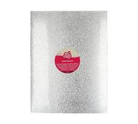 FunCakes Cake Board Rectangle 40,5 x 30,5 cm - Argent : Cake Board Rectangle, Haute qualité, Aspect luxueux, 1 pièce. (Lot de 6)