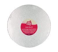 FunCakes Cake Board Rond Ø25 cm - Argent : Rond Cake Board, Haute qualité, Aspect luxueux, 1 pièce.