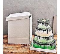 FunCakes Cake Box Blanc : Boîte à gâteaux carrée, Couvercle séparé, Convient pour les gâteaux décorés, 52x52x70 cm, 1 pièce