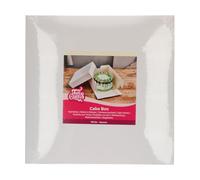 FunCakes Cake Box, Boîte à gâteau avec couvercle séparé, 20x20x8 cm pk/25 | Boîte à gâteau blanche, En carton robuste, Réutilisable, Pour le transport et le stockage