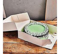 FunCakes Cake Box, Boîte à gâteau avec fenêtre, 32x32x11,5 cm, 2 Pièces | Boîte à gâteau en carton robuste, Couvercle solide et ouverture frontale, Réutilisable en cas d'utilisation correcte