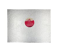 FunCakes Cake Drum Rectangle 45,5 x 35,5 cm - Argent : Cake Drum forme rectangle, Base pour présenter des gâteaux, Haute qualité, Aspect luxueux, 1 pièce.