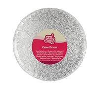 FunCakes Cake Drum Rond Ø20 cm - Argent : Cake Drum Rond, Base pour présenter des gâteaux, Haute qualité, Aspect luxueux, 1 pièce.