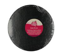 FunCakes Cake Drum Rond Ø25 cm - Noir : Cake Drum Rond, Base pour présenter des gâteaux, Haute qualité, Aspect luxueux, 1 pièce.