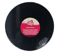 FunCakes Cake Drum Round Ø25 cm - Black: Support à Gâteau Rond, Plateau de Présentation pour Gâteaux en Carton, 12 MM, Lot de 1.