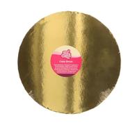 FunCakes Cake Drum Rund Ø33cm/20mm - Or - Support pour gâteaux épais ou à étages - Plateau à gâteau pour mariage, anniversaire, fête