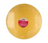 FunCakes Cake Drum Rund Ø35cm/12mm - Or - Support pour gâteaux épais ou à étages - Plateau à gâteau pour mariage, anniversaire, fête