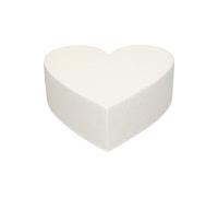 FunCakes Gâteau polystyrène cœur réutilisable pour décoration Ø20 cm x 7 cm Blanc