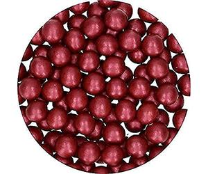 FunCakes Candy Choco Pearls, Billes en chocolat, Bordeaux, 70 g