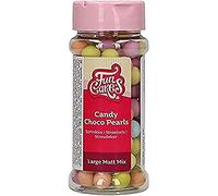 FunCakes Candy Perles de Choco Grand Matt Mix: Paillettes pour gâteaux, bon goût de chocolat, parfait pour la décoration de gâteaux, perles de chocolat comestibles. 70 grammes.
