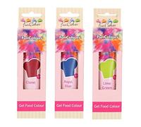FunCakes - colorant alimentaire de couleur comestible "FunColours" - gel / coller - Ensemble de 3 (90g) - Bleu Royal / Bordeaux / Vert Citron - pour le look unique
