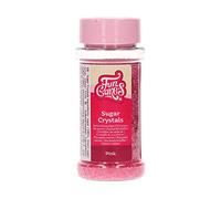 FunCakes colorés Sugar Crystals pour la Décoration de Gâteau, Rose, 80 g