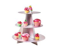 FunCakes Cupcake Stand 3-Tier, Présentoir à Gâteaux, 3 Étages, Silver