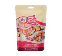 FunCakes Deco Melts Blanc Naturel - Trempez, coulez, arrosez et décorez, Faire fondre brièvement au micro-ondes ou au bain-marie , 250 g