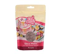 FunCakes Deco Melts Lila - Trempez, coulez, arrosez et décorez ! Faire fondre brièvement au micro-ondes ou au bain-marie , 250 g