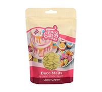 FunCakes Deco Melts Limettengrün - Trempez, coulez, arrosez et décorez ! Faire fondre brièvement au micro-ondes ou au bain-marie , 250 g