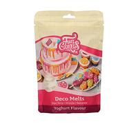 FunCakes Deco Melts Saveur Yoghourt - Faire fondre au micro-ondes et verser sous toutes les formes. Faites des bonbons, des sucettes et décorez des gâteaux et des cupcakes! sans AZO. 250 g.