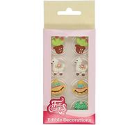 FunCakes Sugar Decorations Alpaga: Prêt à l'emploi pour la décoration de gâteau, parfait pour les cupcakes, muffins et plus, certifié sans gluten, Set / 8