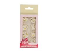 FunCakes Décorations en Sucre Calla Blanc : Prêtes à l'emploi pour la décoration de gâteaux, parfaites pour les cupcakes, les muffins et autres, lot de 24.