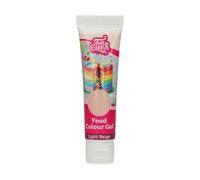 FunCakes Food Colour Gel Beige Clair: Colorant Alimentaire Gel Concentré pour le Fondant, la Pâte d'Amande, la Crème. Dosage Simple et Facile. Créer des Couleurs Vives. Halal. 30 g