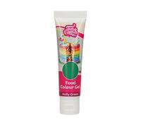 FunCakes Food Colour Gel Holly Green: Highly Concentrated Food Colouring for Batter, Cream, Fondant, Marzipan, Dough. Single Drips to Create Vibrant Colours. Halal. 30 g.