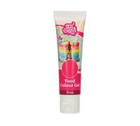 FunCakes Food Colour Gel Rose: Colorant Alimentaire Gel Concentré pour le Fondant, la Pâte d'Amande, la Crème. Dosage Simple et Facile. Créer des Couleurs Vives. Halal. 30 g