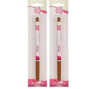 FunCakes Food Pen Brun: Stylo Alimentaire pour Décoration de Gâteaux, Pâtisseries et Desserts, Pointe Flexible pour Lignes Épaisses et Fines, Idéal pour Personnaliser, Certifié Halal (Lot de 2)