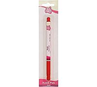 FunCakes Food Pen Rouge: Stylo Alimentaire pour Décoration de Gâteaux, Pâtisseries et Desserts, Pointe Flexible pour Lignes Épaisses et Fines, Idéal pour Personnaliser, Certifié Halal
