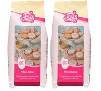 FunCakes FunCakes Mix pour Glaçage Royal, facile à utiliser, pour la décoration de gâteaux et de biscuits, beau glaçage, ajoutez uniquement de l'eau, Halal. 900 g. 0.90 kg (Lot de 2)
