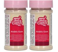 FunCakes - Gomme Arabique - Liant Végétal - Gomme Naturelle, Stabilisant, pour la Confiserie et plus - 50G (Lot de 2)