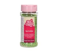 FunCakes Granulés en Sucre Vert: Sprinkles de gâteau, Goût délicieux, Parfait pour décorer les gâteaux et cupcakes, Granulés en Sucre. 80 grammes