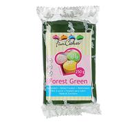 FunCakes Pâte à Sucre Botanical Green Vert Facile à Utiliser Lisse Flexible Doux Parfait pour Décoration de Gâteaux Halal Casher sans Gluten 260 g