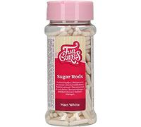 FunCakes Matte Sugar Rods XL, Vermicelles en Sucre, White, 70 g