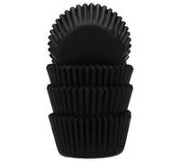 FunCakes Mini Baking Cups, Caissettes à Pâtisserie, Black, 100 Pièces | Caissettes Solides en Papier IngГraissable, Caissettes en Papier pour Muffins, Cupcakes, Pralines et Petits Fours, 34 x 23 mm